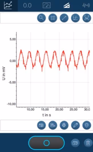 Messwerte in der measureApp